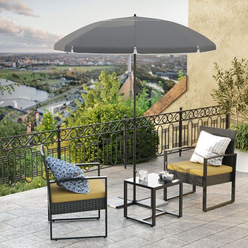 Parasol De 160 Cm, Protection Solaire Upf 50+, Hauteur Réglable, Avec Sac De Transport, Gris