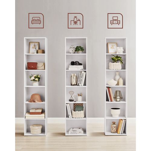 Bibliothèque 40 X 24 X 178,5 Cm, Blanc
