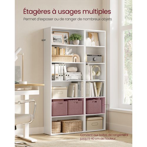 Bibliothèque, 60 X 24 X 178,5 Cm, Blanc