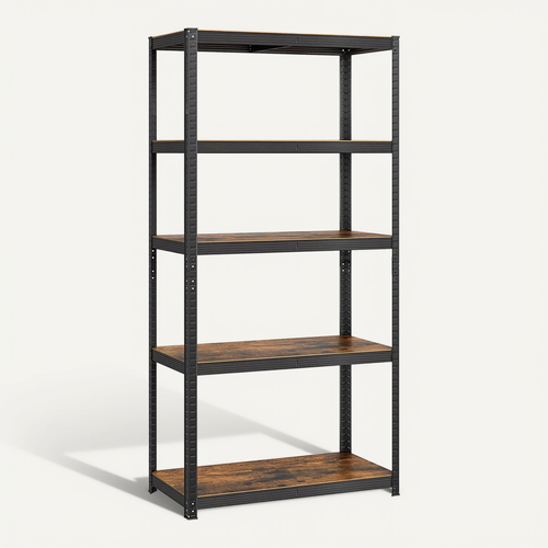 étagère, Planches Réglables, 40 X 90 X 180 Cm, Capacité 875 Kg,  Marron Rustique
