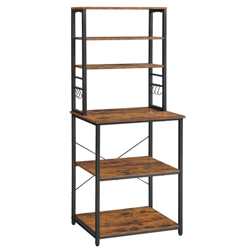 Étagère De Cuisine, Étagère Pour Machine à Café,pour Four à Micro-ondes,40 X 60 X 167 Cm, Marron