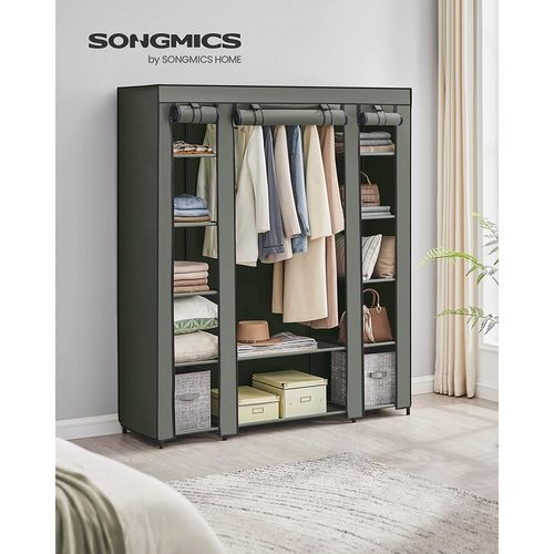Armoire De Rangement En Tissu, Penderie Avec Housse, Placard, 45 X 150 X 175 Cm, Vert Olive
