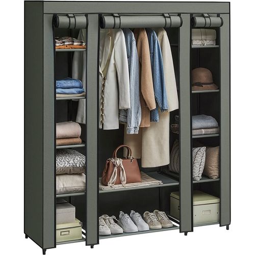Armoire De Rangement En Tissu, Penderie Avec Housse, Placard, 45 X 150 X 175 Cm, Vert Olive