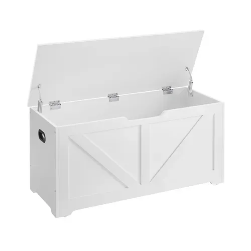 Coffre De Rangement, Avec 2 Charnières De Sécurité, Imitation Grange, 40 X 100 X 46 Cm
