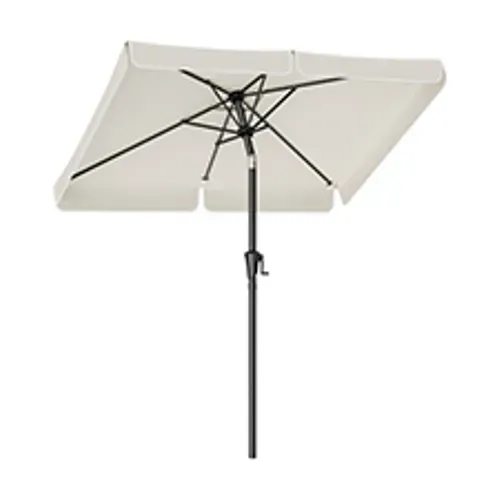 Parasol De Balcon 200 X 150 Cm, Ombrelle Rectangulaire, Protection Solaire Upf 50+, Beige