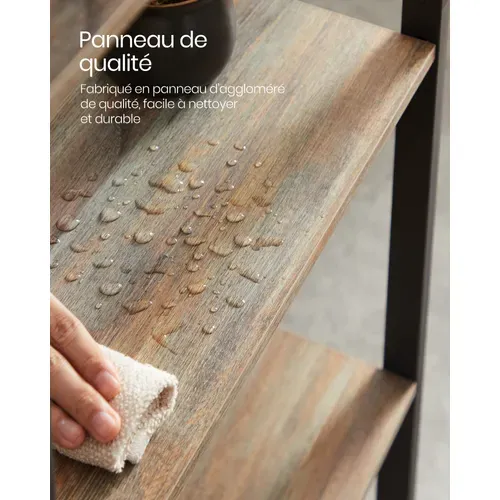 Bibliothèque, Étagère De Rangement, Avec 14 Étagères, Cadre En Métal, Salon, Bureau, Style Indus