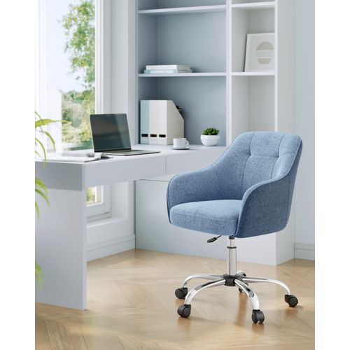Chaise Dactylo Confortable, Siège Ergonomique, Réglable En Hauteur - Bleu