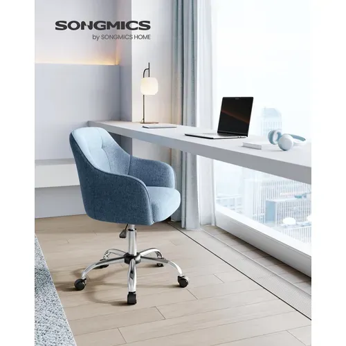 Chaise Dactylo Confortable, Siège Ergonomique, Réglable En Hauteur - Bleu
