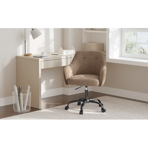 Chaise Dactylo, Réglable En Hauteur, Capacité De Charge 110 Kg, Marron