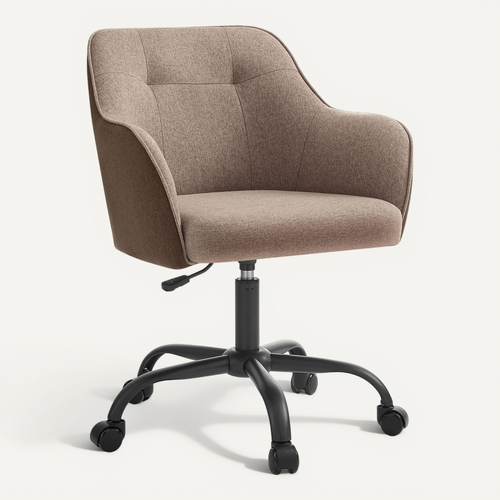 Chaise Dactylo, Réglable En Hauteur, Capacité De Charge 110 Kg, Marron