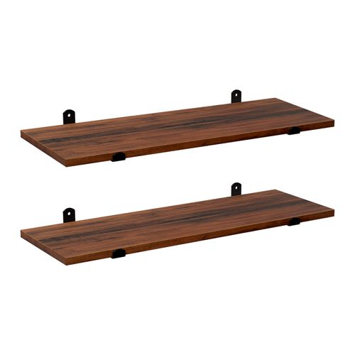 Lot De 2 Étagères Murales, Décoratives, Style Rétro, Charge Max. 15 Kg/étagère