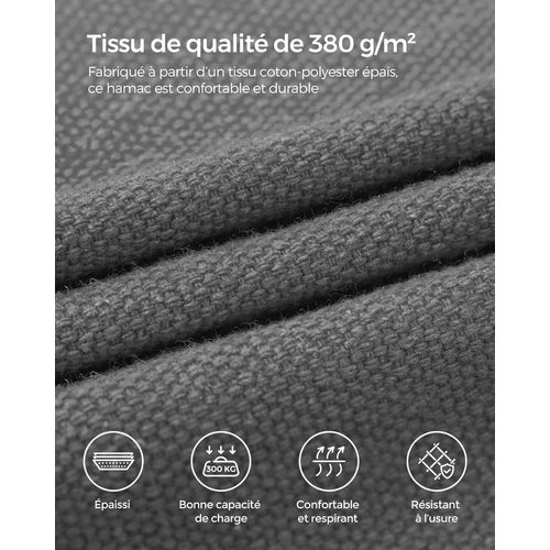 Double Hamac, Avec Sac De Transport, Sangles De Fixation Et Mousquetons
