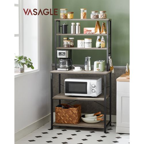 Étagère De Cuisine, 6 Étagères, Style Industriel, 40 X 80 X 1