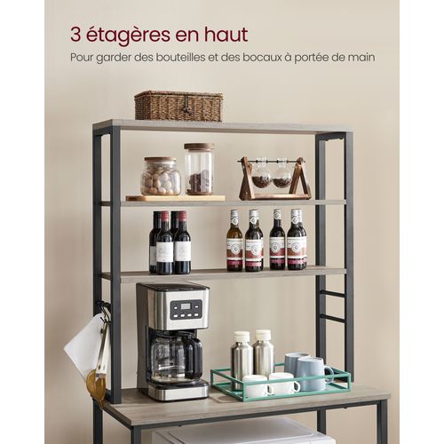 Étagère De Cuisine, 6 Étagères, Style Industriel, 40 X 80 X 1