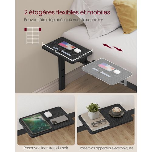 Lit Adulte 140x190 Cm En Métal, Noir Classique