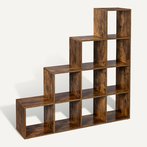Bibliothèque, étagère Escalier, Cloison Séparateur, Meuble De Rangement, 10 Compartiments