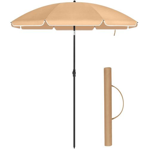 Parasol De Jardin D. 2 M, Ombrelle, Protection Upf 50+, Inclinable, Portable, Résistant Au Vent