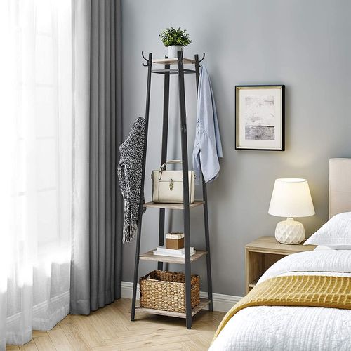 Porte-manteaux, Portant à Vêtements, Cadre En Acier, Style Industriel, Grège