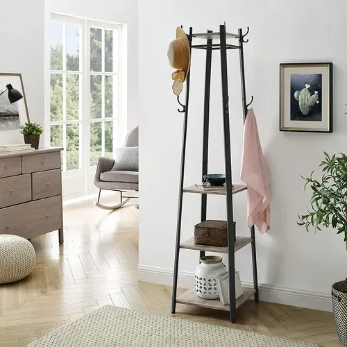 Porte-manteaux, Portant à Vêtements, Cadre En Acier, Style Industriel, Grège
