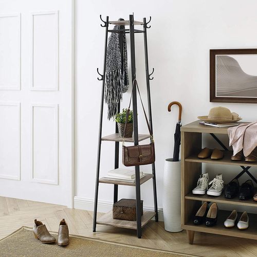 Porte-manteaux, Portant à Vêtements, Cadre En Acier, Style Industriel, Grège