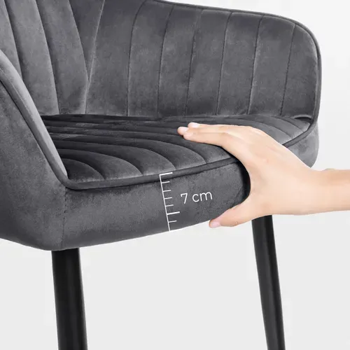 Chaise De Salle à Manger, Fauteuil, Siège Rembourrée, Avec Accoudoirs