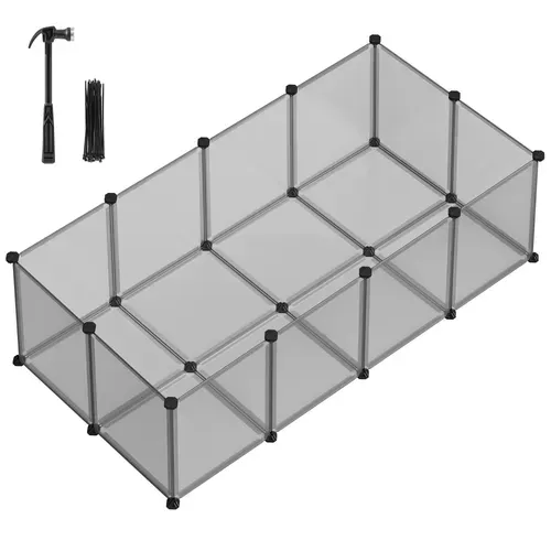 Enclos Pour Petits Animaux, Cage Pour Cochon D’inde, Hamster, Lapin, Rongeur,   Gris