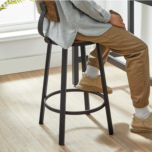 Chaises De Bar, Tabourets Hauts, Siège De 62,5 Cm De Haut, Marron ,lot De 4