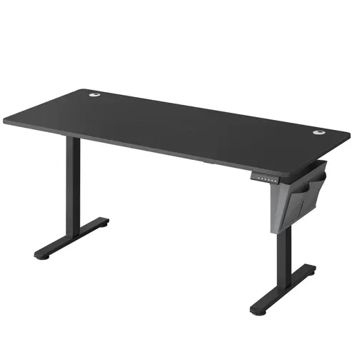 Bureau Électrique Assis-debout, Bureau Réglable En Hauteur, 70 X 160 X (72-120) Cm, Noir D'encre