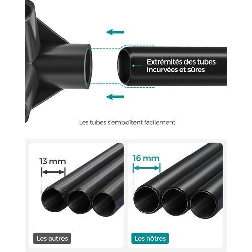 Armoire De Rangement En Tissu, 45 X 150 X 175 Cm, 12 Compartiments, Cadre En Métal, Taupe