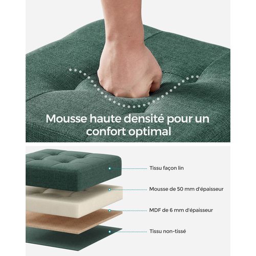 Tabouret Pouf Coffre Repose-Pieds Repose-Pieds Ottoman Pouf Rembourré