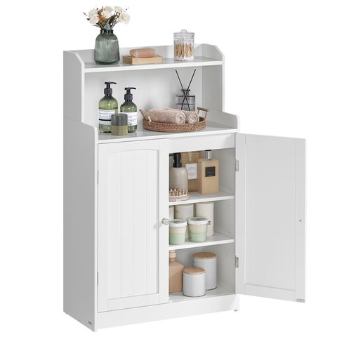 Meuble De Salle De Bain, 30 X 60 X 100 Cm, Blanc Nuage