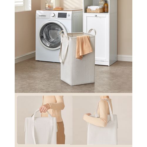 Meuble De Salle De Bain, Panier à Linge, 1 Tiroir, Blanc Nuage