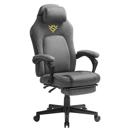Chaise De Bureau Ergonomique Avec Repose-pieds, Gris Tourterelle