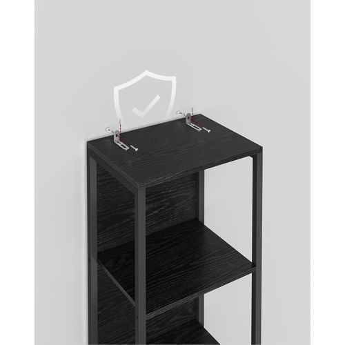 VASAGLE Bibliothèque LED à 6 Niveaux, Étagère à Lumière Réglable, Meuble de Rangement avec Cadre en Acier, 30,3 x 40 x 178,6 cm, pour Salon, Chambre, Bureau, Noir Boisé LLS121B57 VASAGLE Bibliothèque LED à 6 Niveaux, Étagère à Lumière Réglable, Meuble de Rangement avec Cadre en Acier, 30,3 x 40 x 178,6 cm, pour Salon, Chambre, Bureau, Noir Boisé LLS121B57