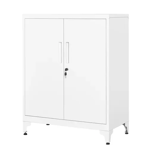 Caisson De Bureau, 2 Portes, Verrouillable, En Acier, Noir D'encre