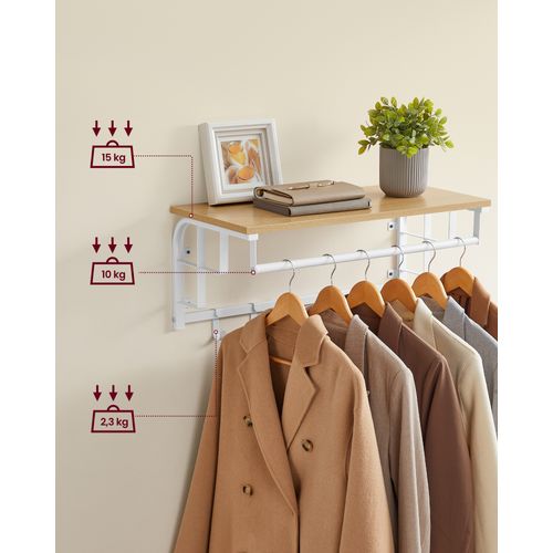 Porte-manteau mural avec étagère de rangement vintage étagère murale