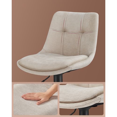 Tabourets De Bar, Lot De 2, Siège Pivotant à Hauteur Réglable, Avec Dossier Et Repose-pieds, Blanc