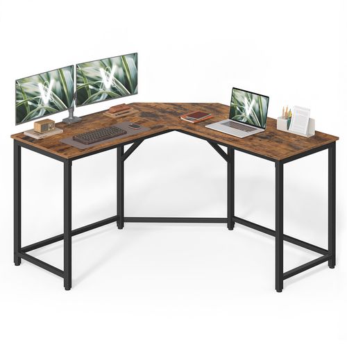 Bureau D'angle, Bureau D'ordinateur En Forme De L, 129 X 129 X 76 Cm