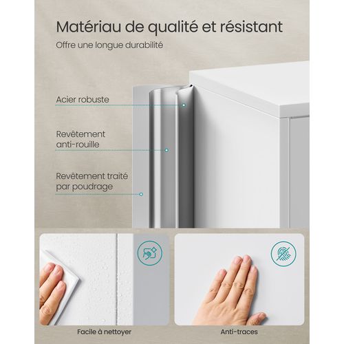 Armoire De Garage à 5 Étagères Avec 4 Portes, Armoire De Bureau, Gris Mat