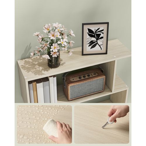 Bibliothèque, Étagère à 6 Niveaux, 24 X 70 X 191.6 Cm, Cloison Séparateur, Beige Naturel