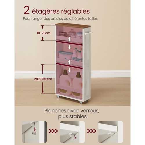 Desserte à Roulettes Chariot De Rangement Étroit 15cm IBUYKE | 4 Niveaux | Roulettes 360° | Pour Espaces Reduits Rangement Espaces étroits Desserte à Roulettes Chariot De Rangement Étroit 15cm IBUYKE | 4 Niveaux | Roulettes 360° | Pour Espaces Reduits Rangement Espaces étroits