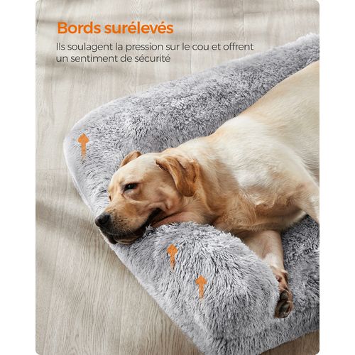 Panier Pour Chien, Taille XXL, Pour Chiens De Grande Taille, 122 X 85 X 16 Cm, Gris Ombré
