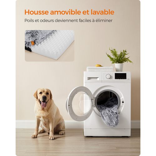 Panier Pour Chien, Taille XXL, Pour Chiens De Grande Taille, 122 X 85 X 16 Cm, Gris Ombré