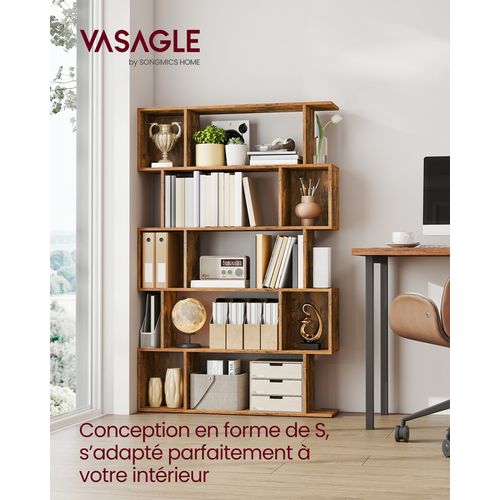 Bibliothèque De Bureau Inclinée - Support Livres Compact 33x24,5x21 Cm - Blanc, Bois, Marron - Pour Rangement Livres Bureau