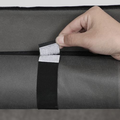 Armoire à Vêtements, Penderie, 1 Tringle à Vêtements, 6 Niveaux, Tissu Non-tissé, Gris