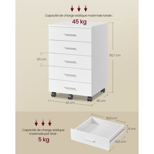 Lot De 4 Rails Coulissants à Roulettes Pour Tiroir – 40 Cm, Fer Blanc, Finition Brillante