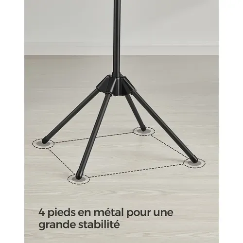 Étendoir à Linge, Séchoir Sur Pied, 3 Bras Rotatifs Pour Cintres, 4 Pieds, Pour L'intérieur