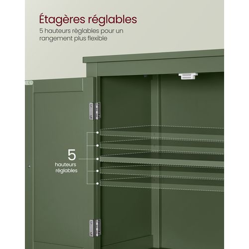 Armoire De Salle De Bain, Meuble De Rangement, Placard De Cuisine Avec 4 Portes