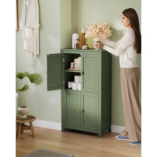 Armoire De Salle De Bain, Meuble De Rangement, Placard De Cuisine Avec 4 Portes