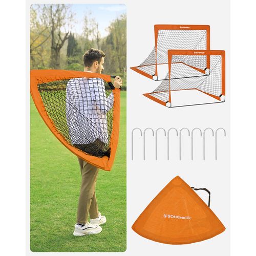 Lot De 2, Cage De Football Pour Enfants, Pliable, Filet De Football, Montage Rapide